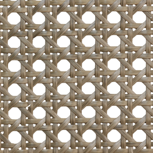 PLASTIC Rattan Cane Webbing | HEX Circle | ASH BROWN
