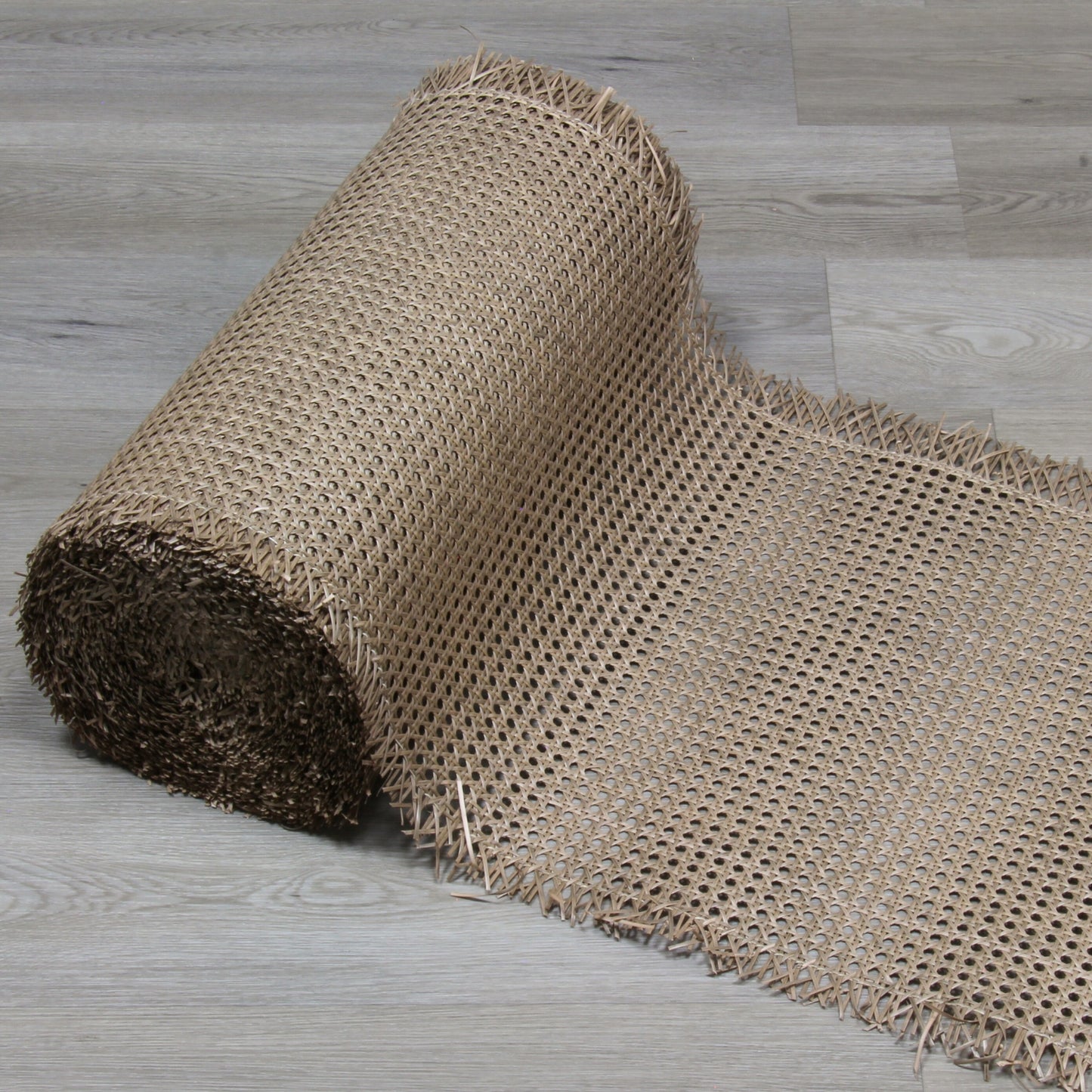 PLASTIC Rattan Cane Webbing | HEX Circle | ASH BROWN