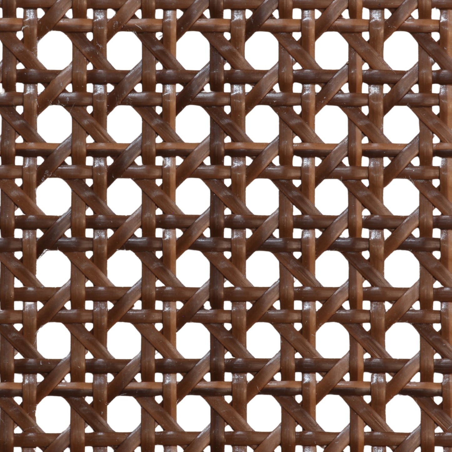 PLASTIC Rattan Cane Webbing | HEX Circle | COFFEE BROWN