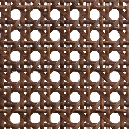 PLASTIC Rattan Cane Webbing | HEX Circle | COFFEE BROWN