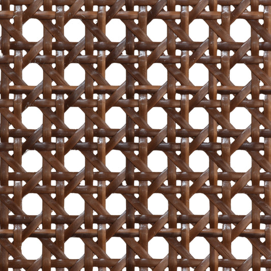 PLASTIC Rattan Cane Webbing | HEX Circle | COFFEE BROWN