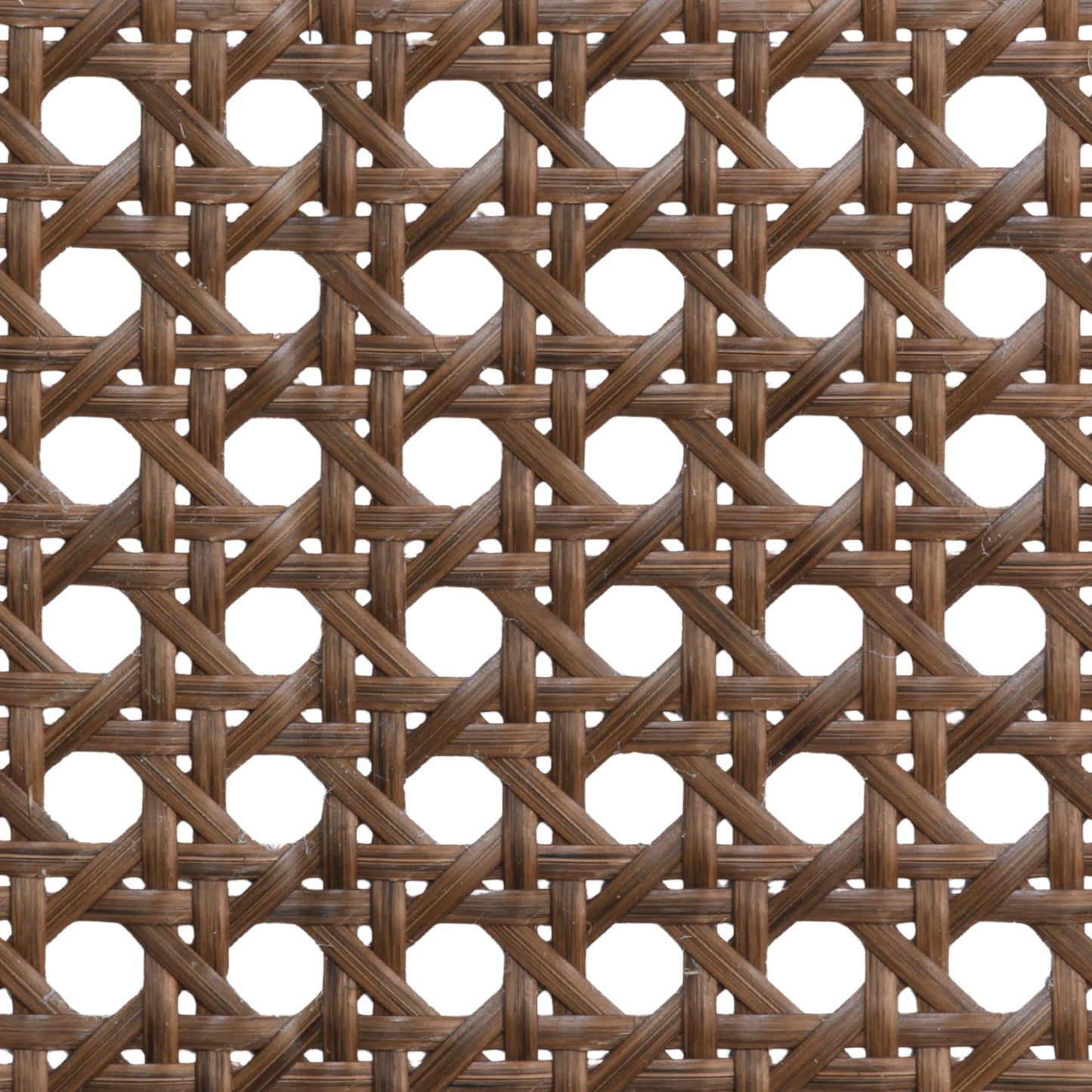 PLASTIC Rattan Cane Webbing | HEX Circle | WALNUT BROWN