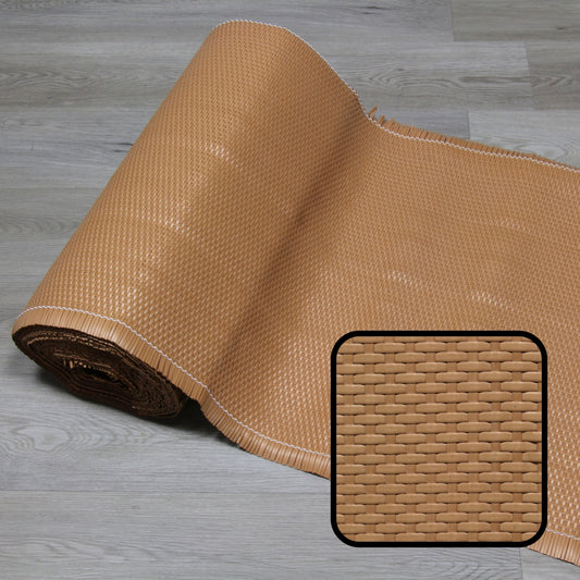 PLASTIC Rattan Cane Webbing | PLAIN | DARK BROWN