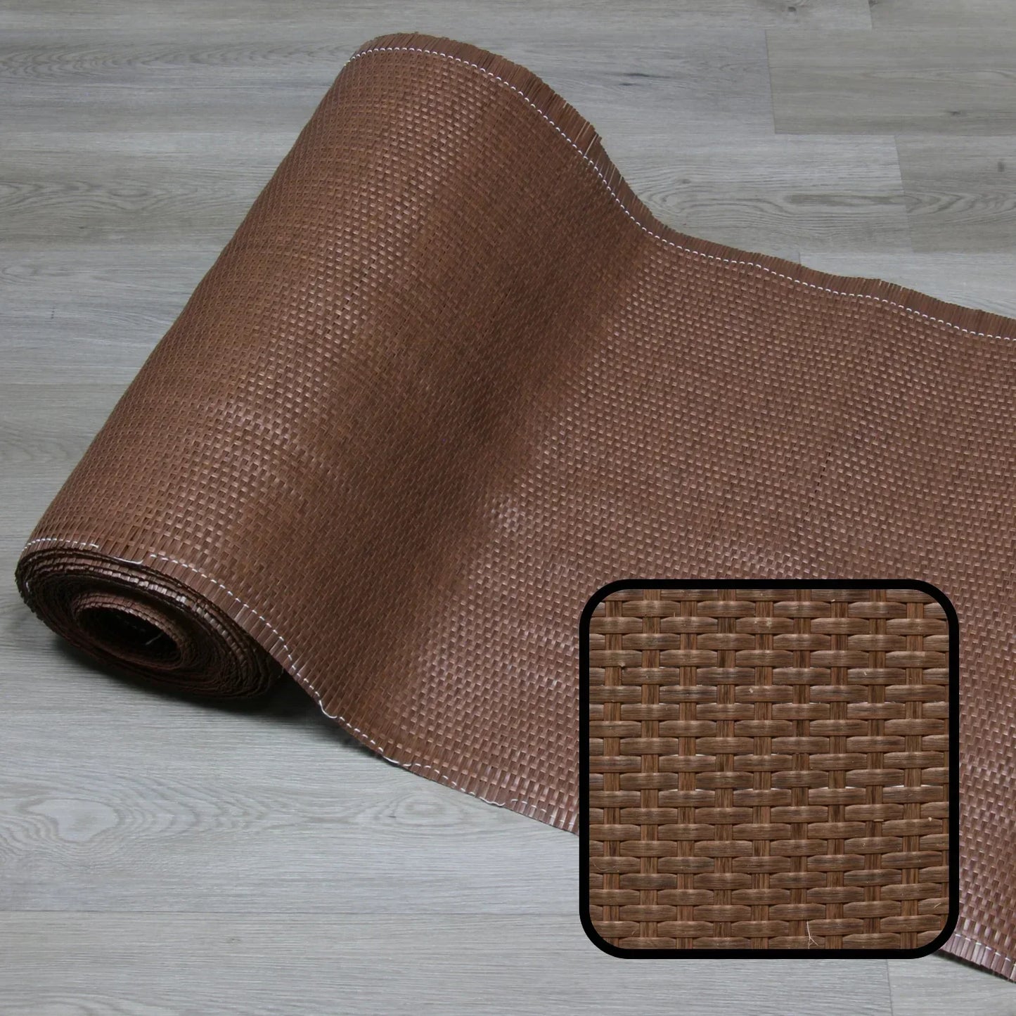 PLASTIC Rattan Cane Webbing | PLAIN | CHESTNUT BROWN - S-PLN-CB-60-1 - Direct Factory Furniture Australia