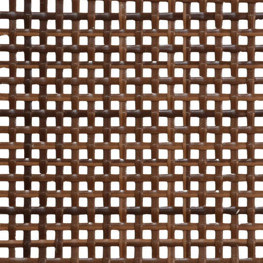 PLASTIC Rattan Cane Webbing | RADIO Square | COFFEE BROWN - S-HEX-COFFEEB-60-1 - Direct Factory Furniture Australia