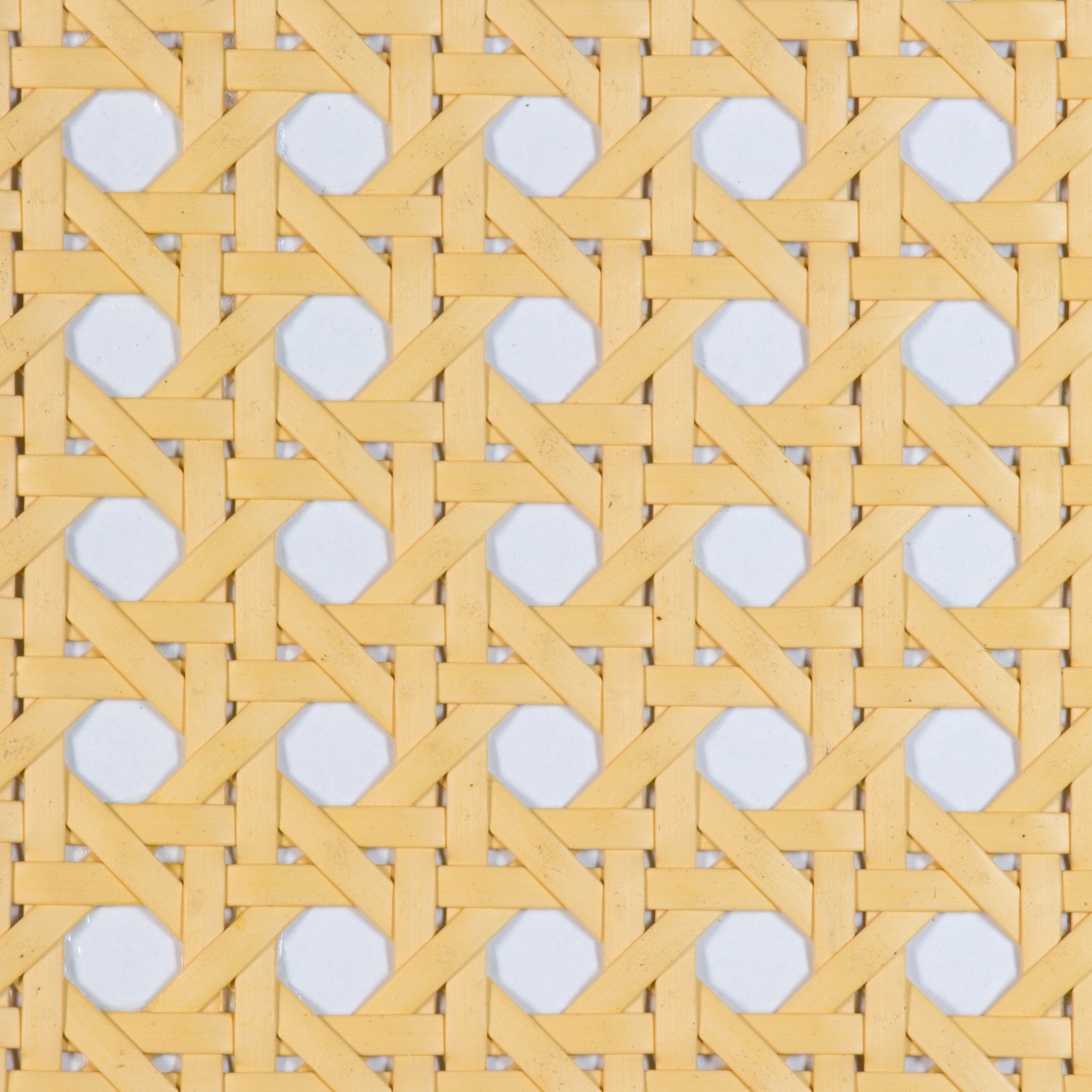 PLASTIC Rattan Cane Webbing HEX Circle 9mm HONEY YELLOW