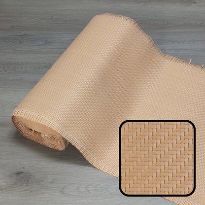Plastic-Synthetic-Faux-PE-Rattan-Cane-Webbing-Mesh-Roll-Panel-Furniture-Chair-Repair-Closed-Weave-Herringbone-Melbourne-Australia-Beige-1