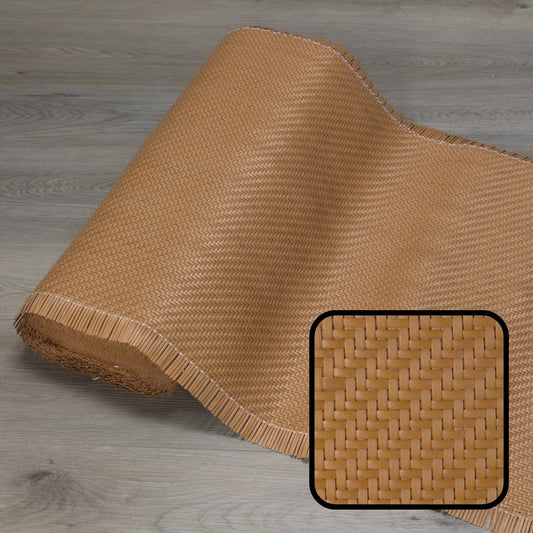 Plastic-Synthetic-Faux-PE-Rattan-Cane-Webbing-Mesh-Roll-Panel-Furniture-Chair-Repair-Closed-Weave-Herringbone-Melbourne-Australia-Dark-Brown-1