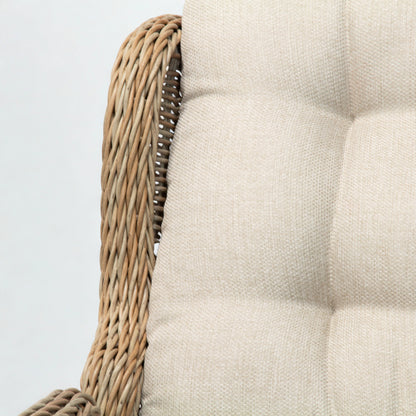 ROSA | 2 Seater Poly Rattan Wicker Outdoor Lounge Set | Natural