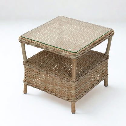 ROSA | 2 Seater Poly Rattan Wicker Outdoor Lounge Set | Natural