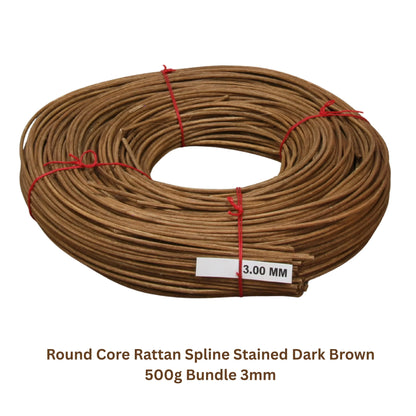 Natural Rattan Cane Round Core Wicker Pith Spline for Furniture Repair - HL-RS-3B-BUNDLE - Direct Factory Furniture Australia