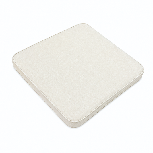 Cream square outdoor chair cushion for rattan wicker furniture, durable fabric, Melbourne Australia