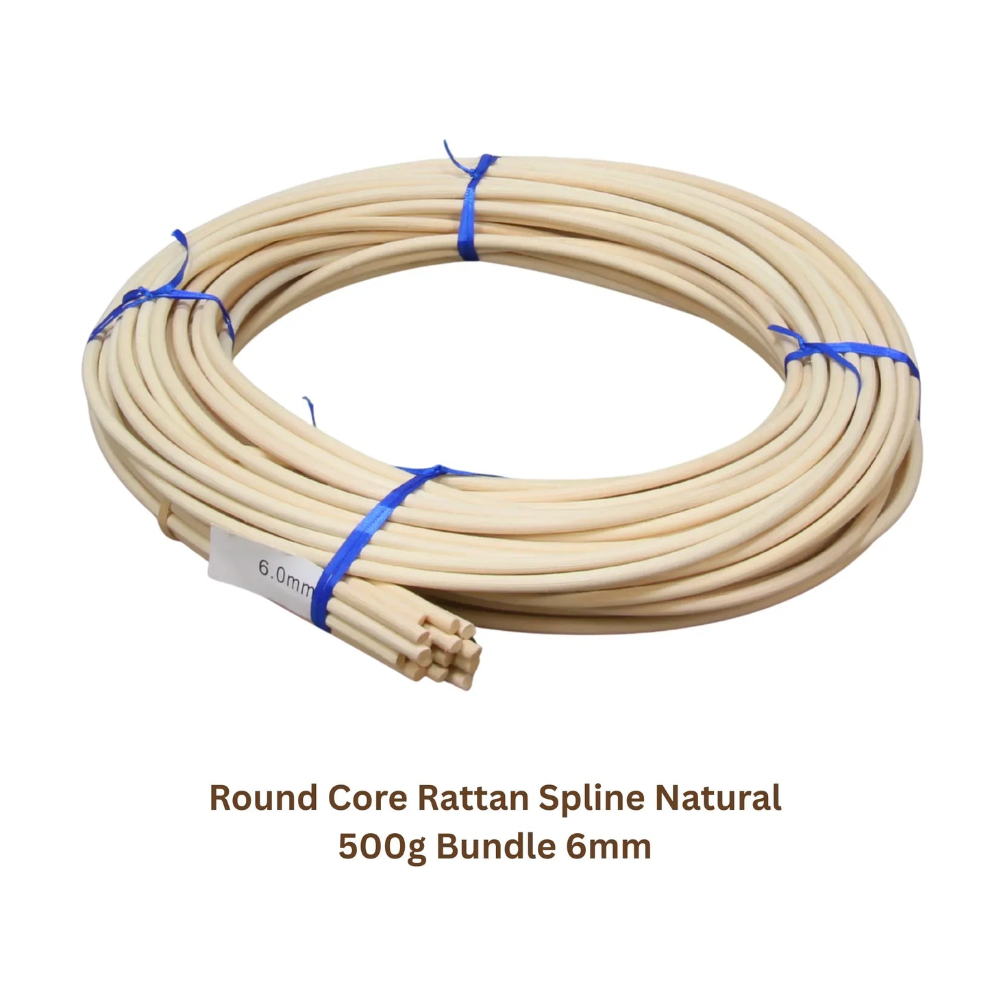 Natural Rattan Cane Round Core Wicker Pith Spline for Furniture Repair - HL-RS-6N-BUNDLE - Direct Factory Furniture Australia
