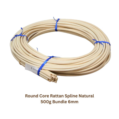 Natural Rattan Cane Round Core Wicker Pith Spline for Furniture Repair - HL-RS-6N-BUNDLE - Direct Factory Furniture Australia