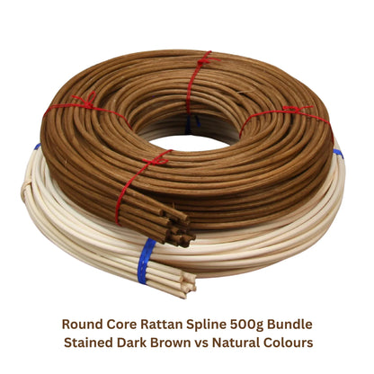 Natural Rattan Cane Round Core Wicker Pith Spline for Furniture Repair - HL-RS-ROUND033 - Direct Factory Furniture Australia
