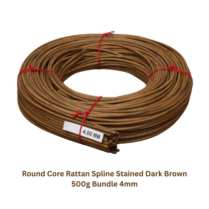 Natural Rattan Cane Round Core Wicker Pith Spline for Furniture Repair - HL-RS-4B-BUNDLE - Direct Factory Furniture Australia