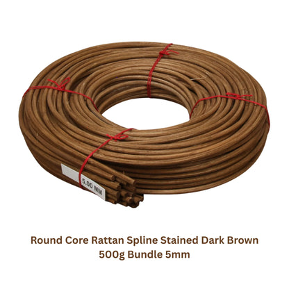 Natural Rattan Cane Round Core Wicker Pith Spline for Furniture Repair - HL-RS-5B-BUNDLE - Direct Factory Furniture Australia