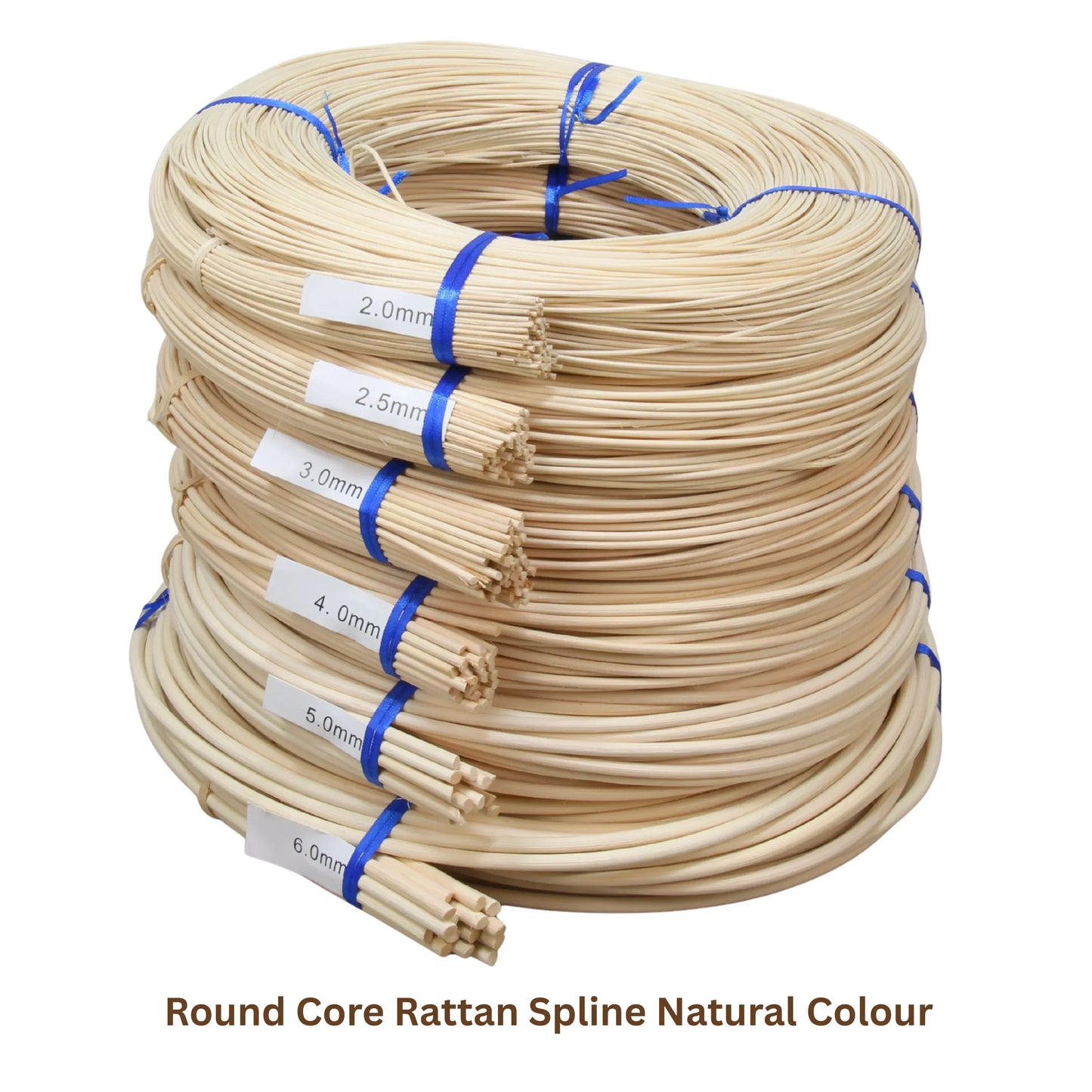 Natural Rattan Cane Round Core Wicker Pith Spline for Furniture Repair - HL-RS-ROUND033 - Direct Factory Furniture Australia