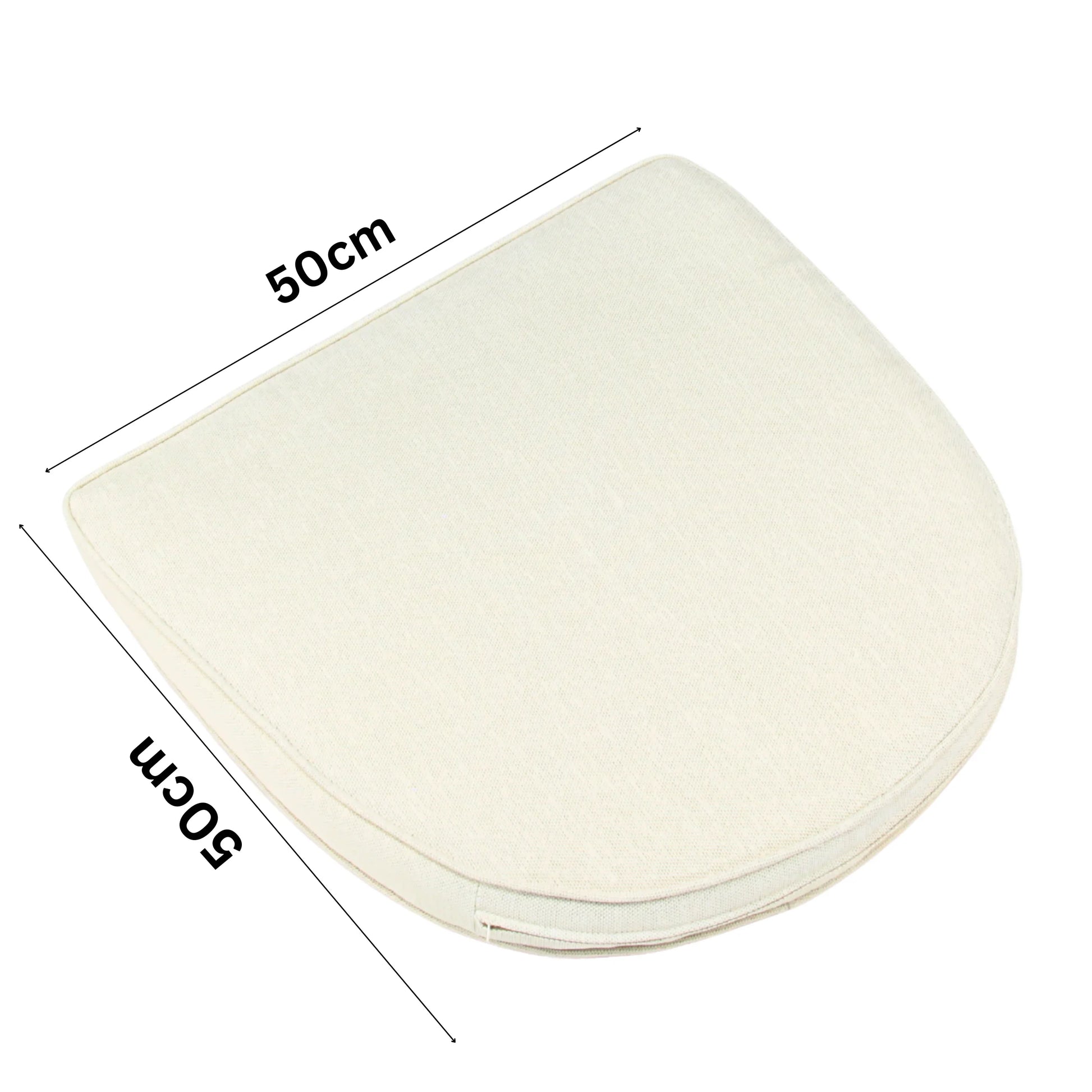 Cream outdoor wicker chair cushion, 50cm x 30cm, for rattan furniture comfort