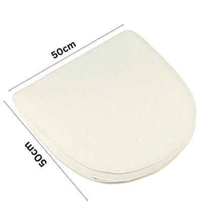 Cream outdoor wicker chair cushion, 50cm x 30cm, for rattan furniture comfort