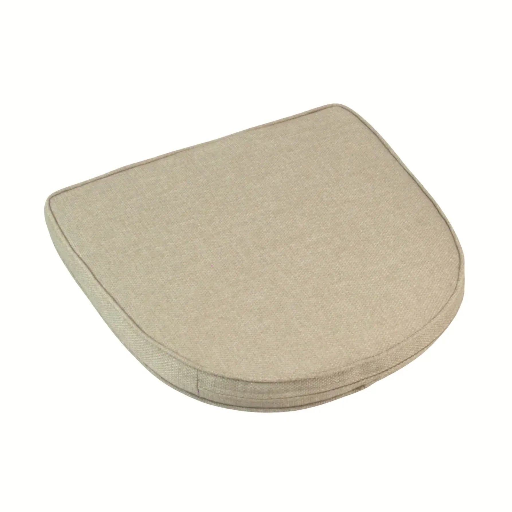 Beige seat cushion on a white background