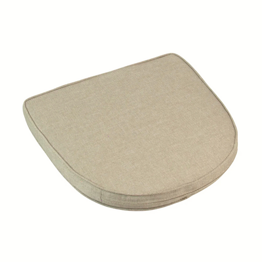 Beige seat cushion on a white background