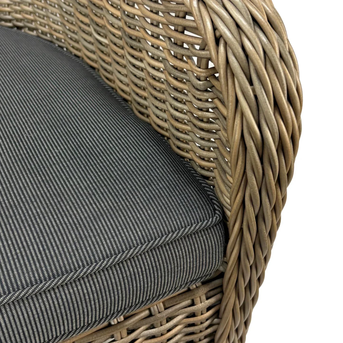 MALAWI | Poly Rattan Wicker Outdoor Dining Chair | Brown Grey - PL18010-DC-NAT-2 - Direct Factory Furniture Australia