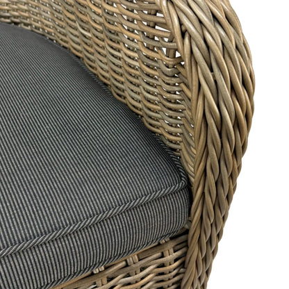 MALAWI | Poly Rattan Wicker Outdoor Dining Chair | Brown Grey - PL18010-DC-NAT-2 - Direct Factory Furniture Australia