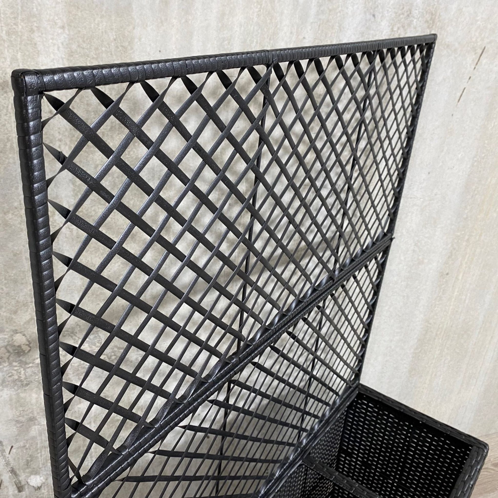 VIOLA Poly Rattan Wicker Large Planter Pot with Trellis - Black - Direct Factory Furniture Australia
