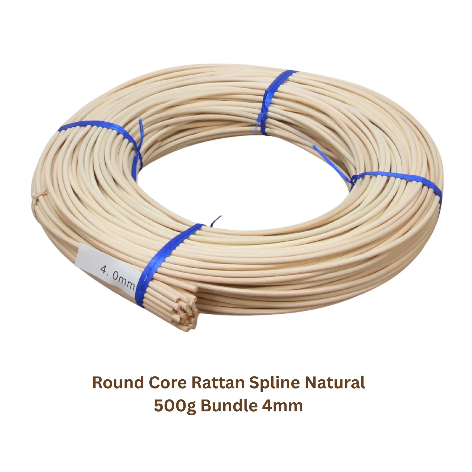 Natural Rattan Cane Round Core Wicker Pith Spline for Furniture Repair - HL-RS-4N-BUNDLE - Direct Factory Furniture Australia