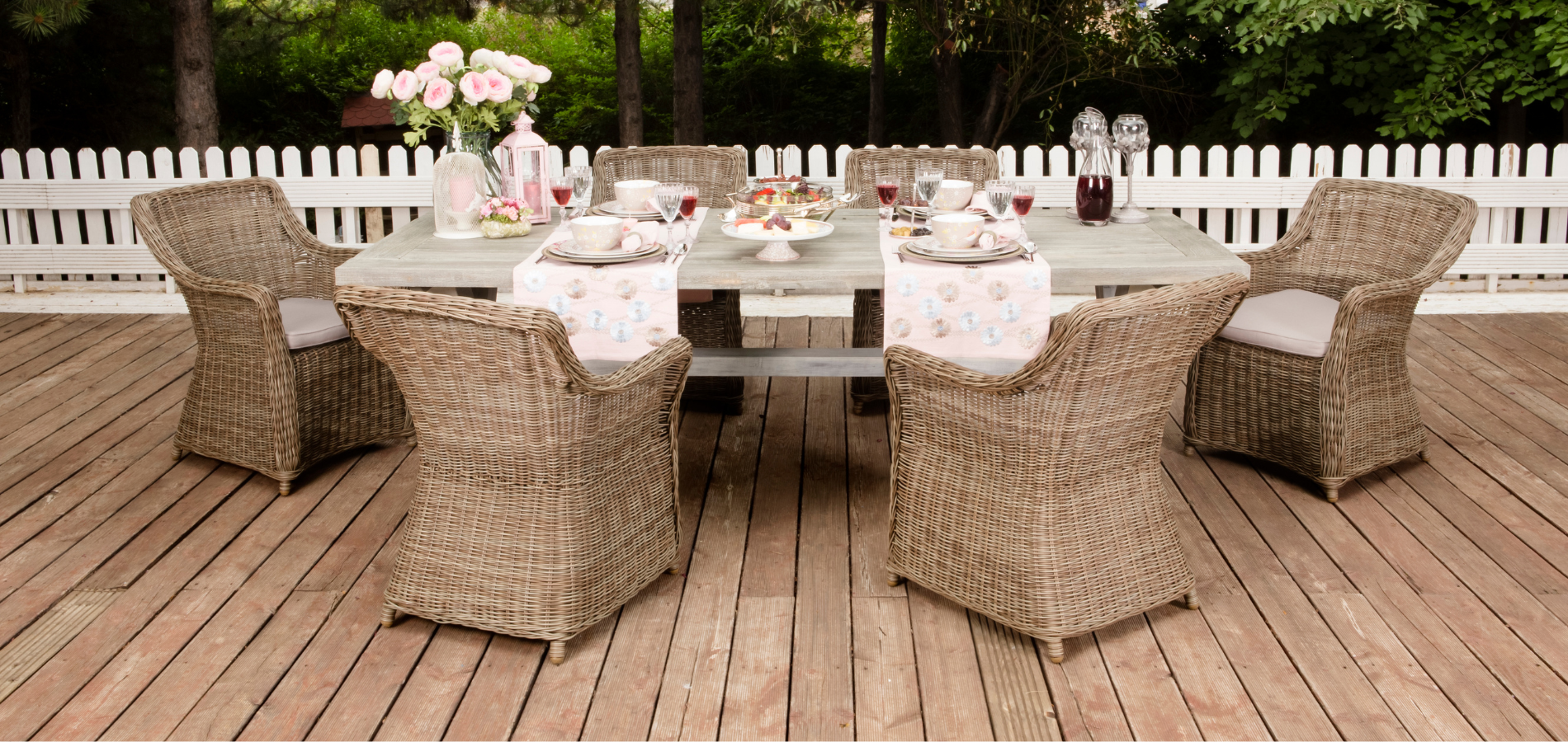 outdoor wicker dining chair table