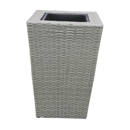 KENROKU Poly Rattan Wicker Large Planter Pot - Grey - Direct Factory Furniture Australia