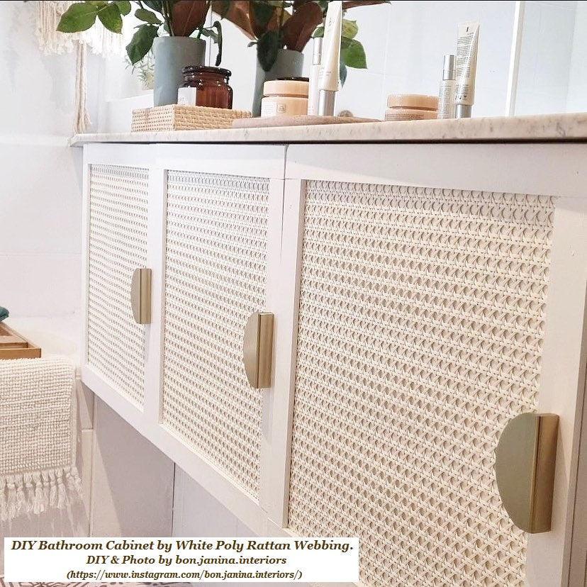 Plastic Rattan Webbing Mesh-Open Weave Hexagonal Pattern-Light Yellow, Direct Factory Furniture Australia